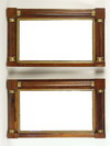 Appraisal: MIRRORS - Matched pair of rosewood Empire mirrors bold boxed