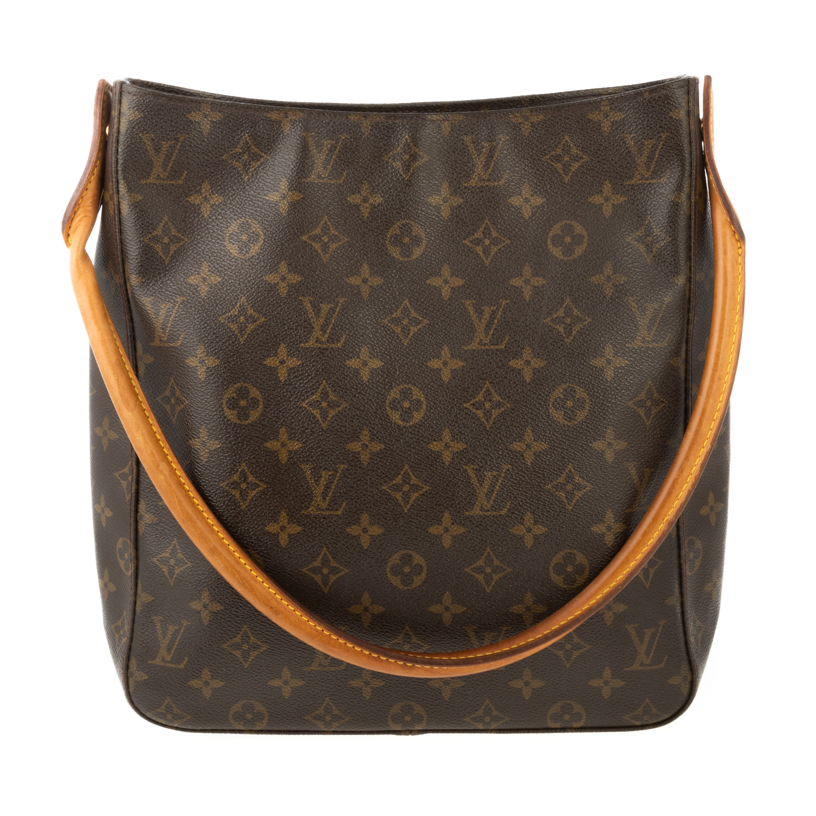 Appraisal: A LOUIS VUITTON MONOGRAM LOOPING GM A brown and tan