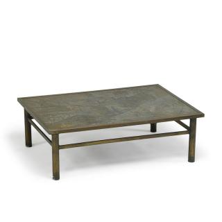 Appraisal: PHILIP AND KELVIN LaVERNE Chan coffee table PHILIP LaVERNE -