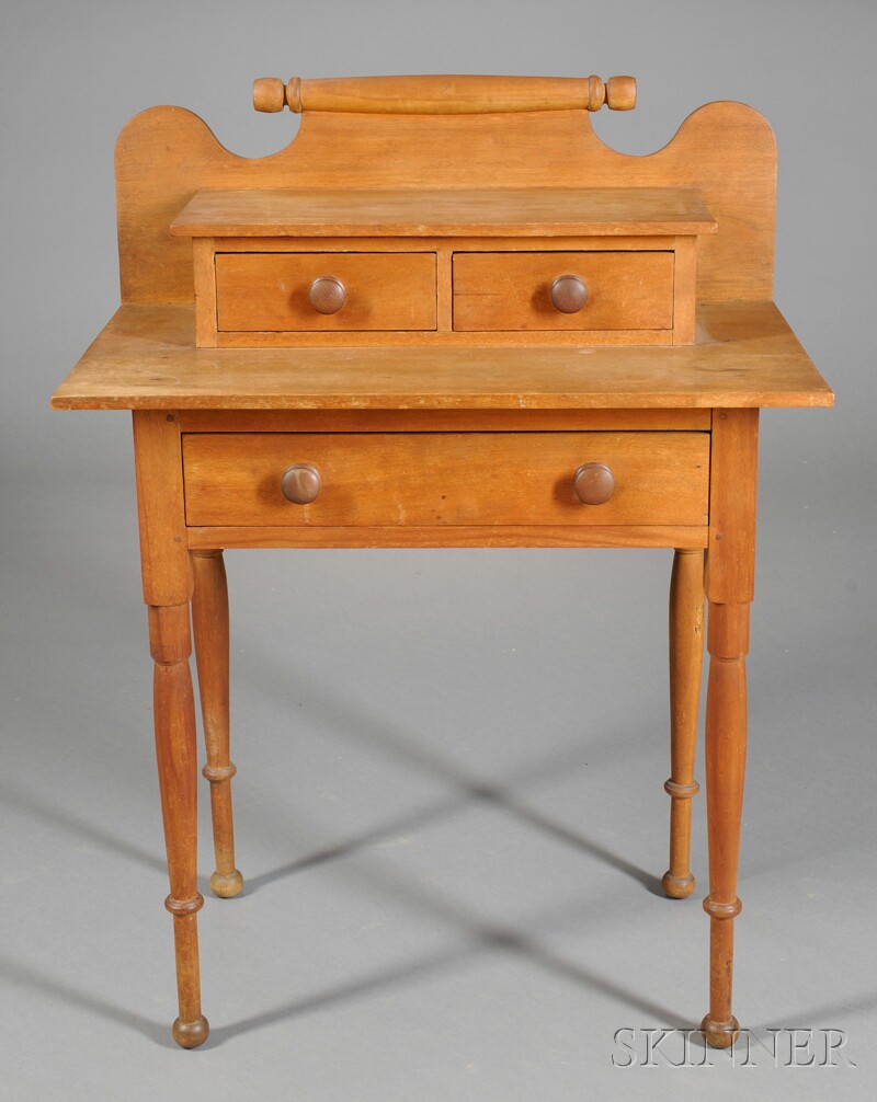 Appraisal: Diminutive Classical Cherry Dressing Table New England c original turned