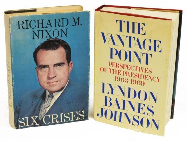 Appraisal: lot of Autographed books including Six Crises Richard M Nixon