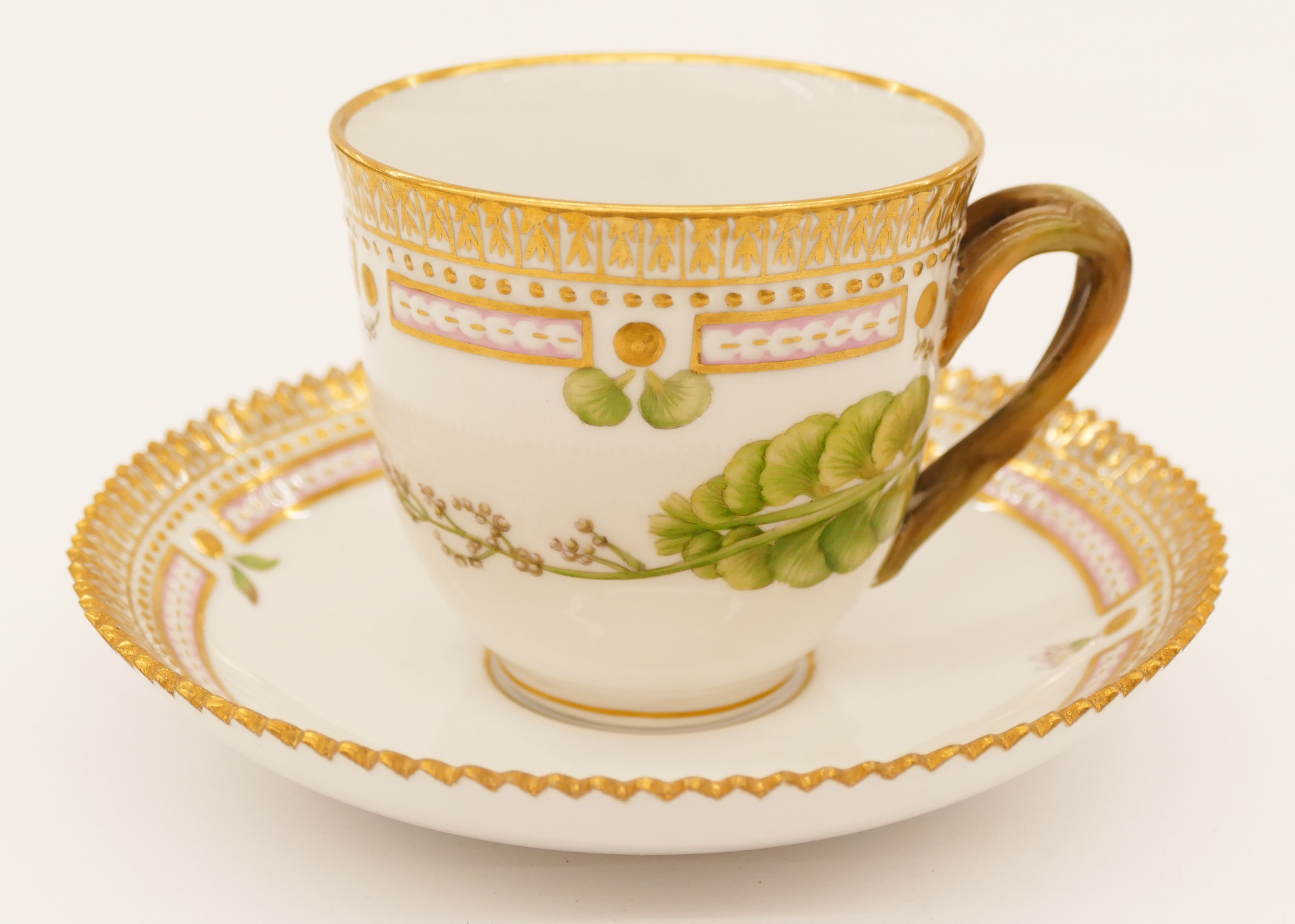 Appraisal: Royal Copenhagen Flora Danica Cup and Saucer ''x '' A