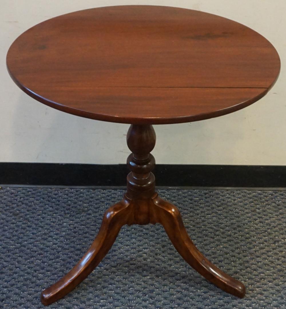 Appraisal: George III Style Mahogany Tilt-Top Tea Table Top with crack