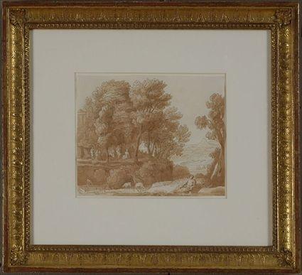 Appraisal: John White Abbott After Claude Lorrain Classical Landscape with Figures