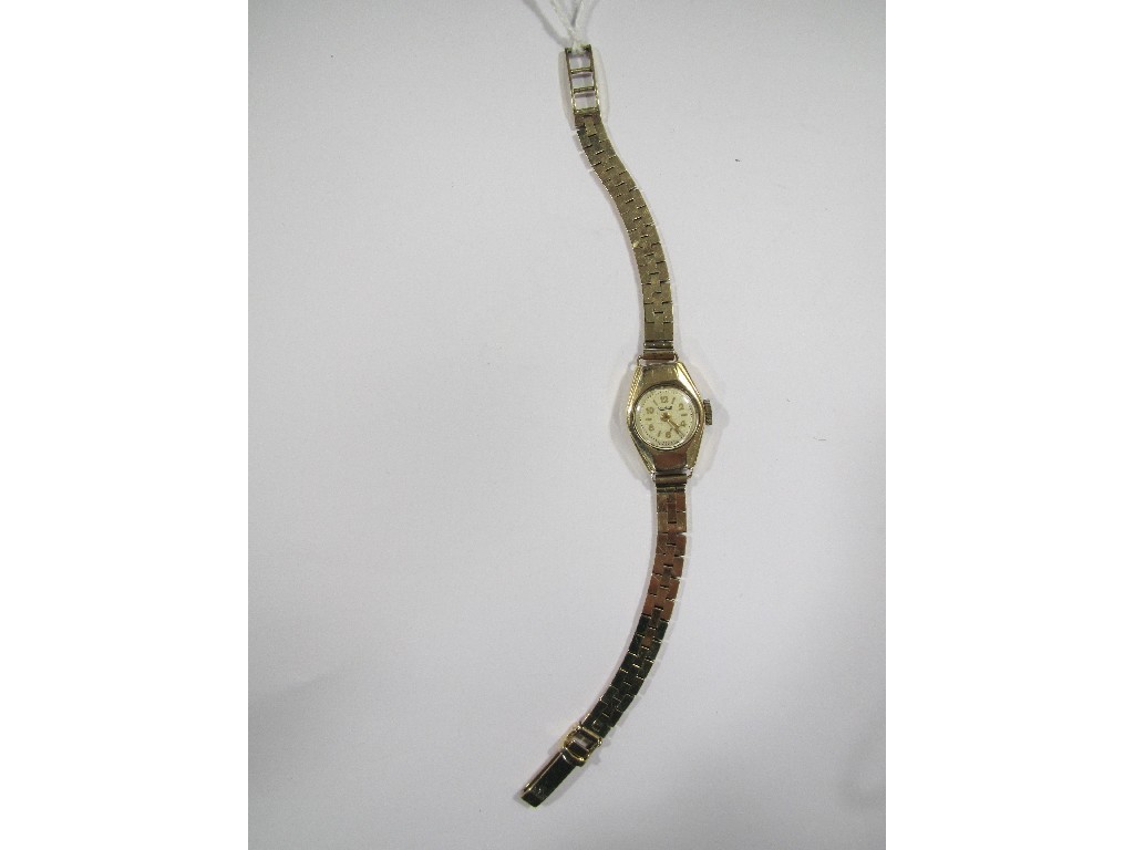 Appraisal: Mid th century ladies ct gold cased wrist watch by