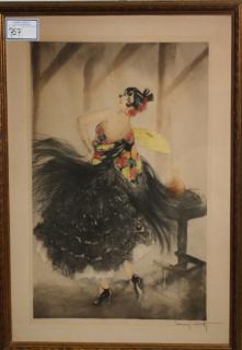 Appraisal: Louis Icart French - pencil signed drypoint and aquatint of