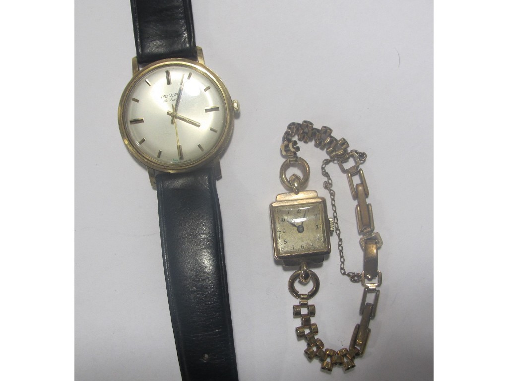 Appraisal: Lot comprising a gents 's ct gold cased record wrist