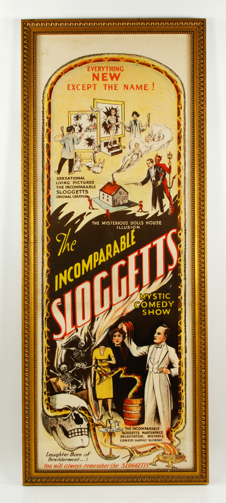 Appraisal: - The Incomparable Sloggetts Poster Poster color lithograph promoting the