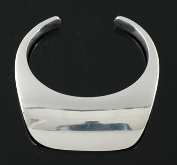 Appraisal: A silver bangle by Georg Jensen Designed by Thor Selzer