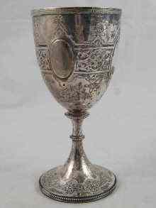 Appraisal: A Victorian silver goblet Barnard Brothers London ht cm