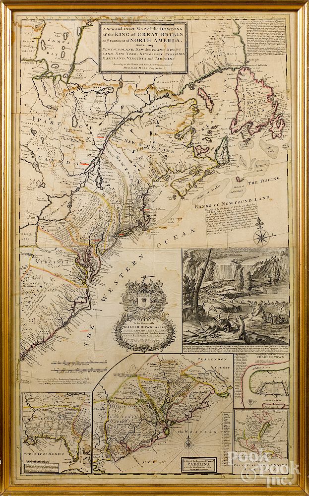 Appraisal: Herman Moll engraved map of North America Exclusive on Bidsquare