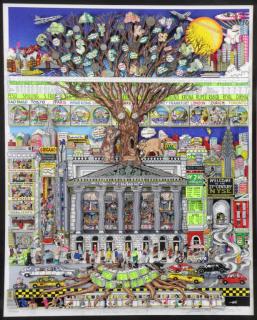 Appraisal: FAZZINO Charles Money Doesn't Grow on Trees -D Serigraph Pencil