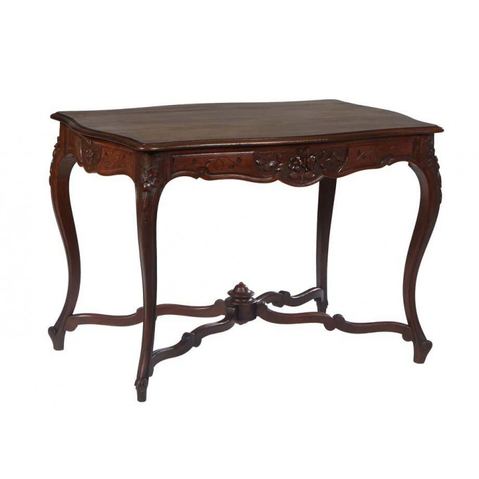 Appraisal: French Louis XV Style Carved Oak Center Table th c