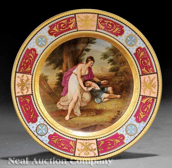 Appraisal: A Fine Vienna Porcelain Polychrome and Gilt Decorated Cabinet Plate