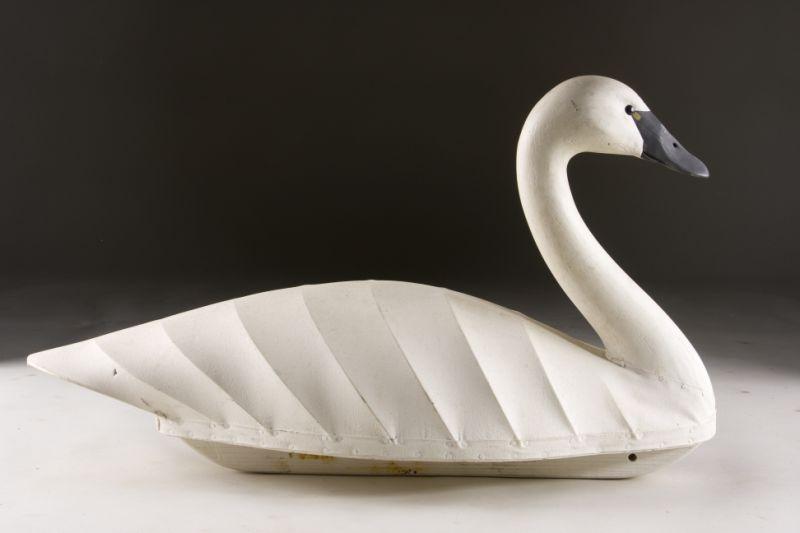 Appraisal: Swan Decoy by Geo Crosson or Johnie Johnson back box