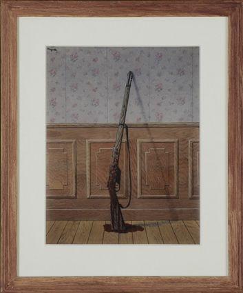 Appraisal: After Ren Magritte - Le Survivant Reproduction print matted and