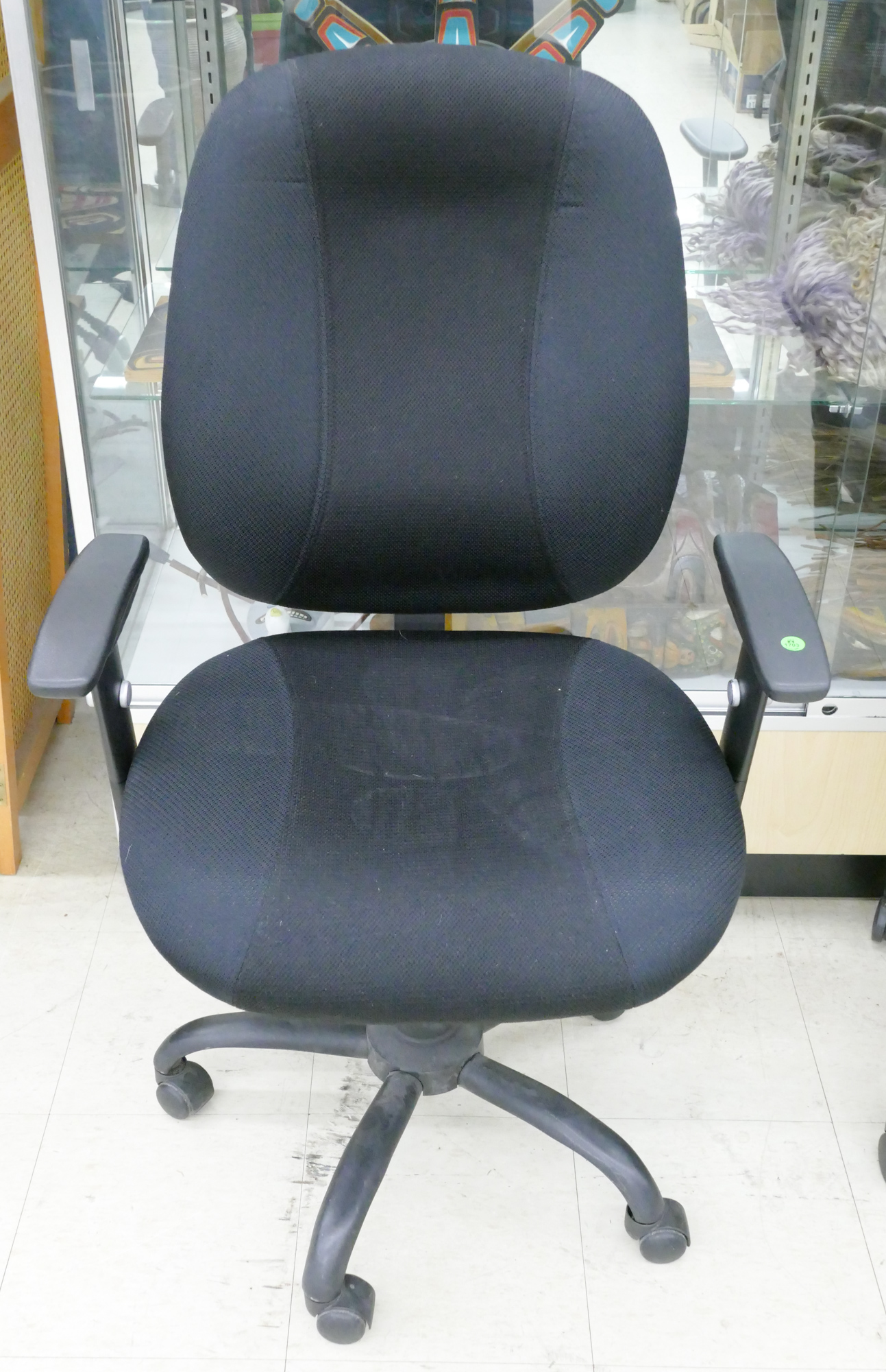 Appraisal: Modern Black Rolling Office Chair ''x ''x ''