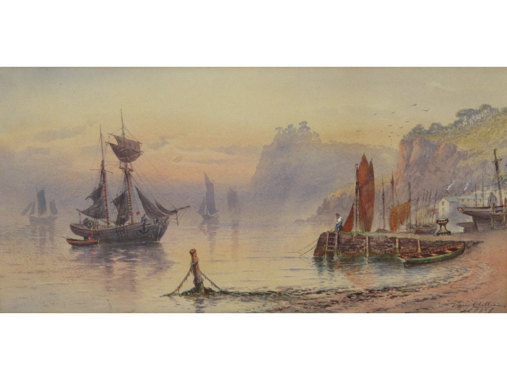 Appraisal: HARRY WILLIAMS Six late th Century watercolour coastal and harbour