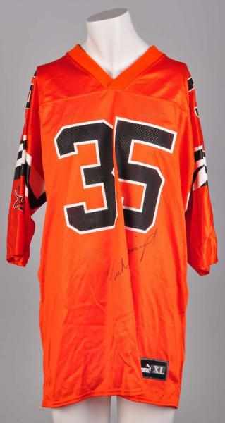 Appraisal: Lot of Signed Football Jerseys Description Includes one game-worn jersey