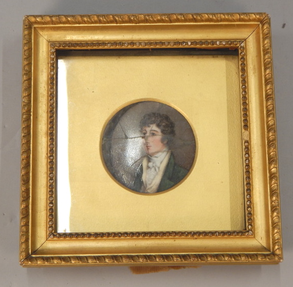 Appraisal: An early thC porcelain plaque painted with a portrait of