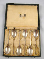 Appraisal: A set of six Art Deco style teaspoons Charles Bradbury