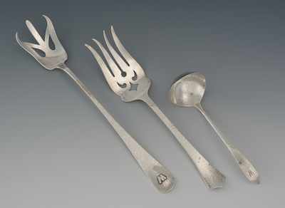 Appraisal: Three Sterling Silver Serving Utensils Including an - L lettuce