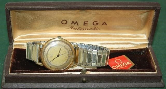 Appraisal: OMEGA AUTOMATIC KT YELLOW GOLD JEWEL MAN SWRISTWATCH C REPLACED