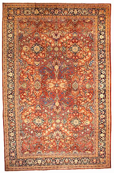 Appraisal: A Mahal carpet Central Persia circa size approximately ft in