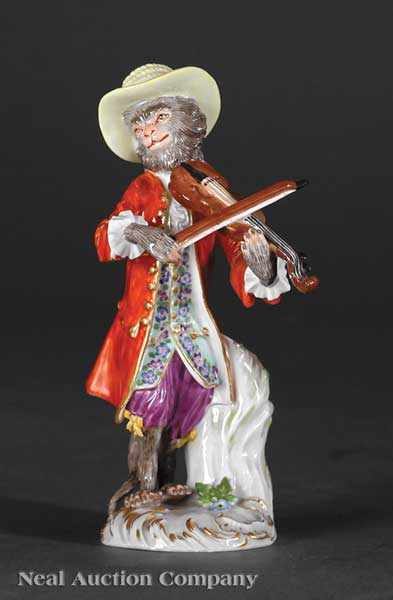 Appraisal: A Meissen Polychrome Porcelain Figure late th c depicting a