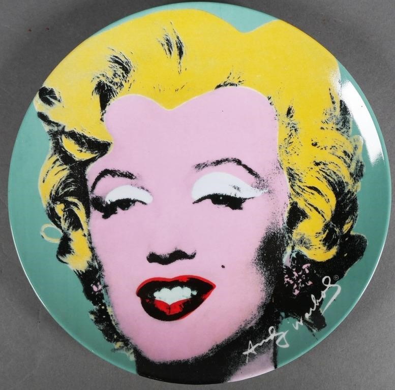 Appraisal: Limited edition Marilyn plate in blue green background diameter shipping