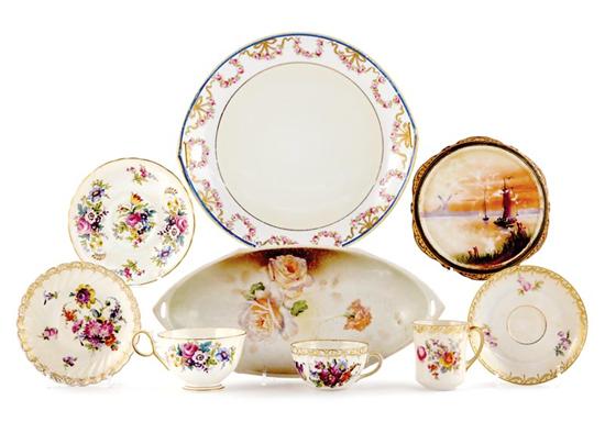 Appraisal: Collection porcelain dishes and cups with saucers early th century