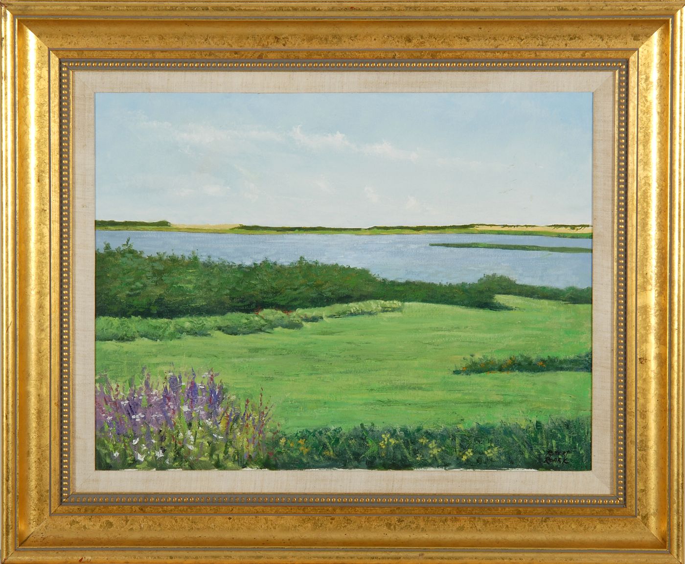 Appraisal: ROBERT K ROARKCape Cod ContemporaryView of the Barnstable Marsh Signed