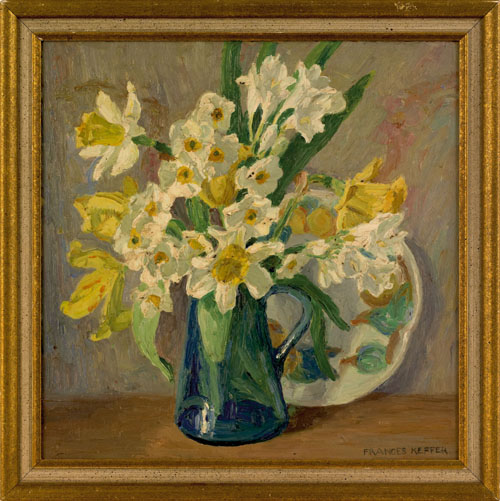 Appraisal: Frances Keffer American - oil on board still life of