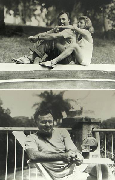 Appraisal: HEMINGWAY ERNEST Collection of seven black and white photographs mostly