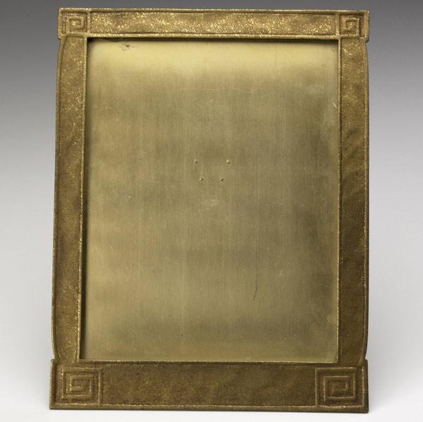 Appraisal: TIFFANY STUDIOS Gilt-bronze picture frame in the Modeled pattern Stamped