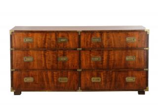 Appraisal: Lane Furniture Campaign Six Drawer Dresser Lane Furniture American founded