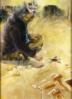 Appraisal: Painting Richard D Thomas Richard D Thomas American b Navajo