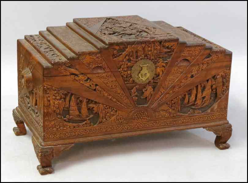 Appraisal: ASIAN CARVED CHEST ''x ''x '' Condition No Specific Condition