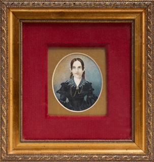 Appraisal: Miniature of Mrs Carnelia Lansdale Ewing o Miniature of Mrs