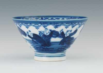 Appraisal: A Japanese Hirado Blue and White Porcelain Tea Bowl In