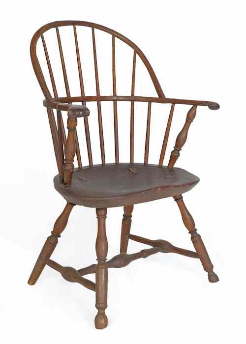 Appraisal: Lancaster County Pennsylvania bowback Windsor armchair ca with bold knuckle