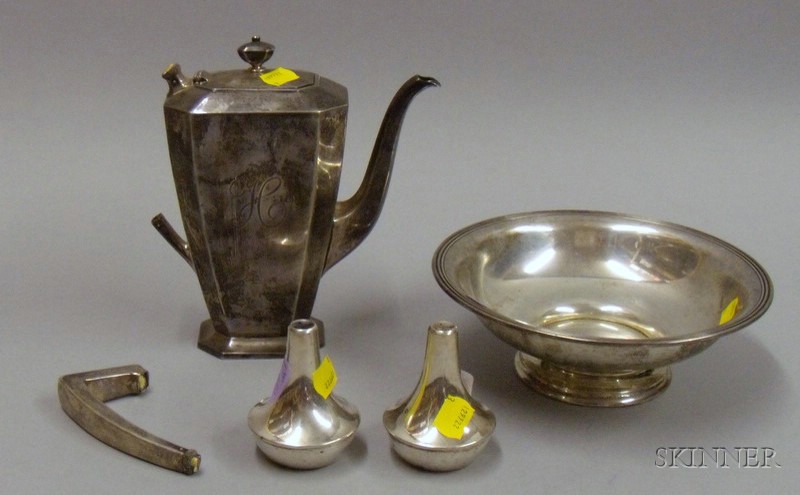 Appraisal: Four Sterling Silver Serving and Table Items Gorham sterling silver