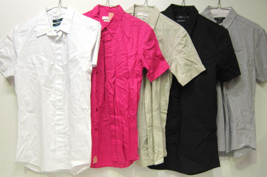 Appraisal: FIVE QUALITY BRANDED MENS SHORT SLEEVE SHIRTS INCLUDING ALEXANDER MCQUEEN