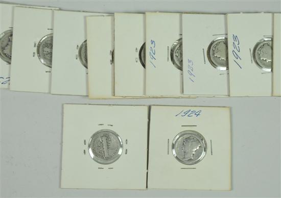 Appraisal: Mercury Dimes Rolls Dates range - with many D and