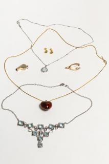 Appraisal: Costume Jewelry Articles incl Sterling Silver Two Monet necklaces a