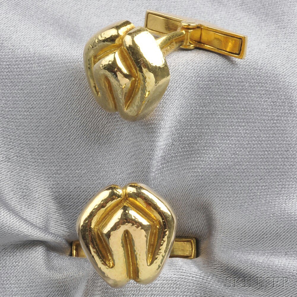 Appraisal: kt Gold Cuff Links Zolotas dwt signed Estimate - The