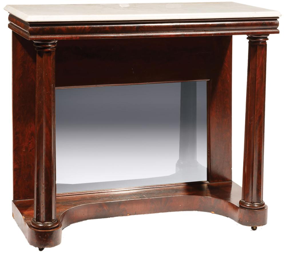 Appraisal: American Classical Mahogany Pier Table early-to-mid th c molded later