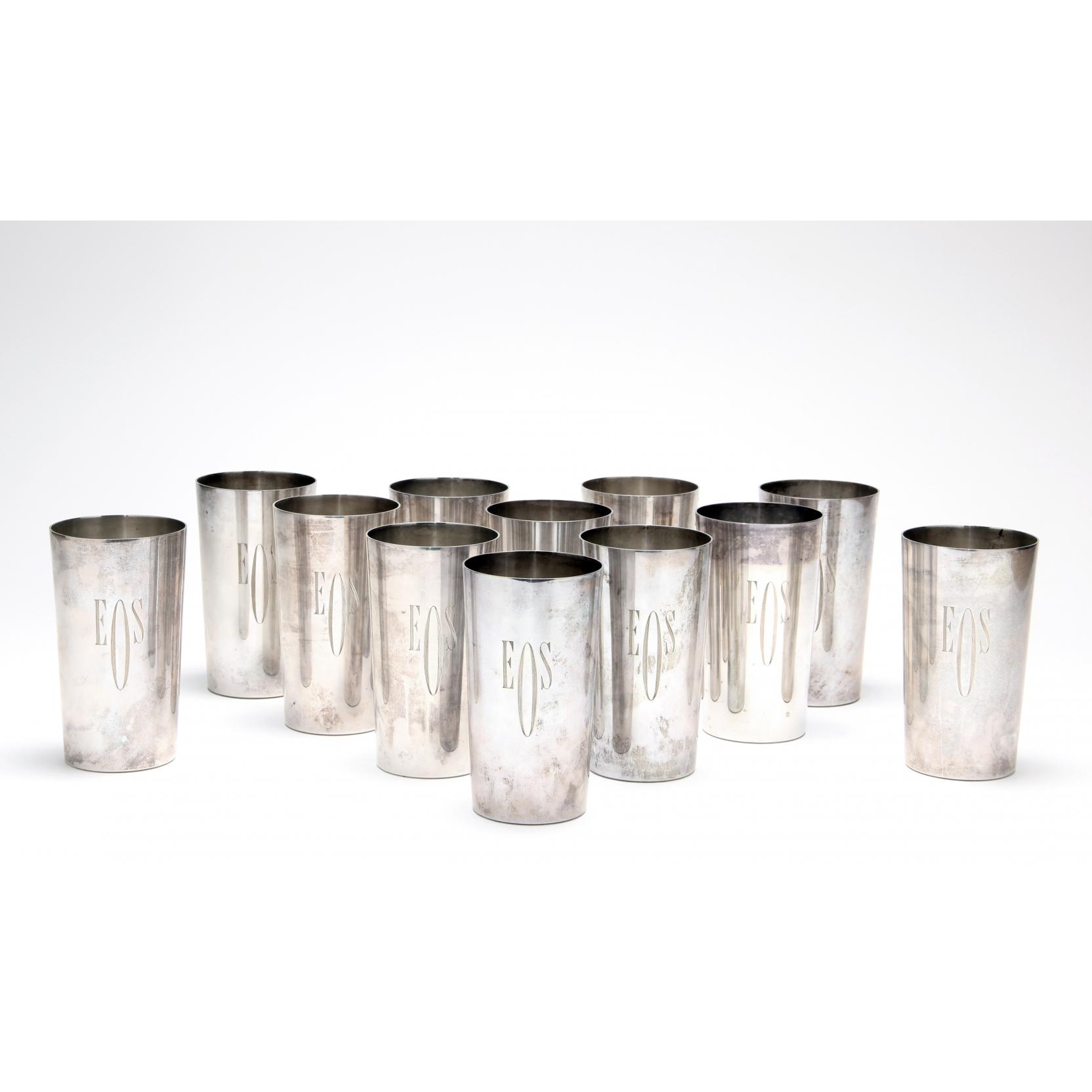 Appraisal: Set of S Kirk Son Sterling Silver Tumblers pattern number