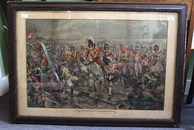 Appraisal: SCOTLAND YET ONTO VICTORY' A Victorian lithograph of The Battle