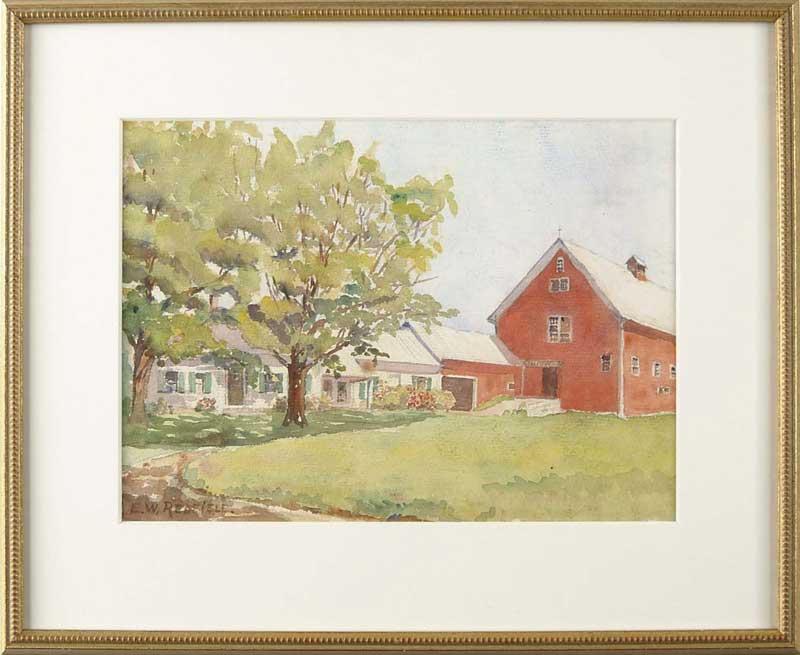 Appraisal: EDWARD WILLIS REDFIELD American - NEW ENGLAND CONNECTED FARMHOUSE Colorful